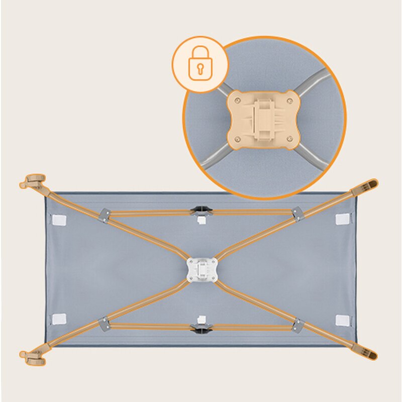 Patut pliant, Lionelo, Stefi, Cu un nivel, Cu intrare laterala cu fermoar, 2 roti, 120x60 cm, Conform cu standardul european de securitate EN 716, Albastru