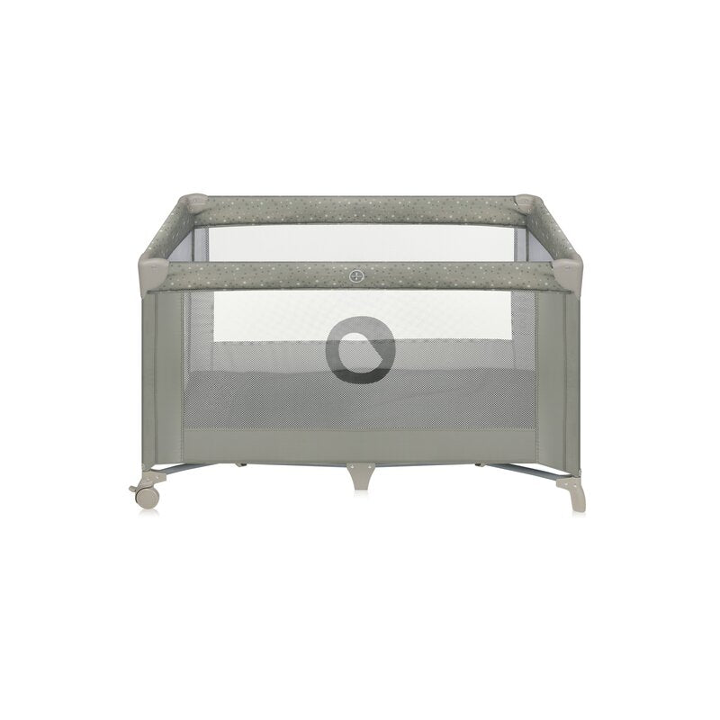 Patut pliant, Lionelo, Stefi, Cu un nivel, Cu intrare laterala cu fermoar, 2 roti, 120x60 cm, Conform cu standardul european de securitate EN 716, Bej - gogobaby.ro