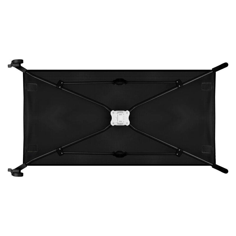 Patut pliant, Lionelo, Stefi, Cu un nivel, Cu intrare laterala cu fermoar, 2 roti, 120x60 cm, Conform cu standardul european de securitate EN 716, Negru