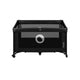 Patut pliant, Lionelo, Stefi, Cu un nivel, Cu intrare laterala cu fermoar, 2 roti, 120x60 cm, Conform cu standardul european de securitate EN 716, Negru