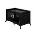 Patut pliant, Lionelo, Stefi, Cu un nivel, Cu intrare laterala cu fermoar, 2 roti, 120x60 cm, Conform cu standardul european de securitate EN 716, Negru