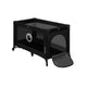 Patut pliant, Lionelo, Stefi, Cu un nivel, Cu intrare laterala cu fermoar, 2 roti, 120x60 cm, Conform cu standardul european de securitate EN 716, Negru