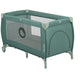 Patut pliant, Lionelo, Stefi Plus, Cu doua nivele, Cu intrare laterala cu fermoar, 2 roti, 120 x 60 cm, Conform cu standardul european de securitate EN 716, Verde Olive