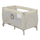 Patut pliant, Lionelo, Sven Plus, 120x60 cm, Cu doua nivele, Cu arcada jucarii, masuta de infasat, vibratii, melodii, conform cu standardele europeane de securitate EN716 si EN12221, Bej Latte