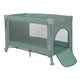 Patut pliant multifunctional, Lionelo, Ellen, Cu laterala culisanta, Nivel suplimentar, Intrare laterala cu fermoar, 2 roti, Saltea pliabila si geanta de transport incluse, 0- 36 luni, Pana la 15 kg, 120x60 cm, Conform cu EN 716, Verde