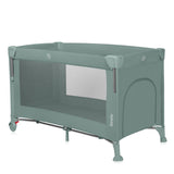 Patut pliant multifunctional, Lionelo, Ellen, Cu laterala culisanta, Nivel suplimentar, Intrare laterala cu fermoar, 2 roti, Saltea pliabila si geanta de transport incluse, 0- 36 luni, Pana la 15 kg, 120x60 cm, Conform cu EN 716, Verde