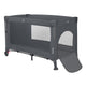 Patut pliant multifunctional, Lionelo, Ellen, Cu laterala culisanta, Nivel suplimentar, Intrare laterala cu fermoar, 2 roti, Saltea pliabila si geanta de transport incluse, 0- 36 luni, Pana la 15 kg, 120x60 cm, Conform cu EN 716, Gri