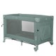 Patut pliant multifunctional, Lionelo, Ellen, Cu laterala culisanta, Nivel suplimentar, Intrare laterala cu fermoar, 2 roti, Saltea pliabila si geanta de transport incluse, 0- 36 luni, Pana la 15 kg, 120x60 cm, Conform cu EN 716, Verde