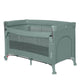 Patut pliant multifunctional, Lionelo, Ellen, Cu laterala culisanta, Nivel suplimentar, Intrare laterala cu fermoar, 2 roti, Saltea pliabila si geanta de transport incluse, 0- 36 luni, Pana la 15 kg, 120x60 cm, Conform cu EN 716, Verde