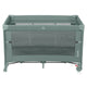 Patut pliant multifunctional, Lionelo, Ellen, Cu laterala culisanta, Nivel suplimentar, Intrare laterala cu fermoar, 2 roti, Saltea pliabila si geanta de transport incluse, 0- 36 luni, Pana la 15 kg, 120x60 cm, Conform cu EN 716, Verde