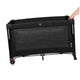 Patut pliant multifunctional, Lionelo, Ellen, Cu laterala culisanta, Nivel suplimentar, Intrare laterala cu fermoar, 2 roti, Saltea pliabila si geanta de transport incluse, 0- 36 luni, Pana la 15 kg, 120x60 cm, Conform cu EN 716, Negru