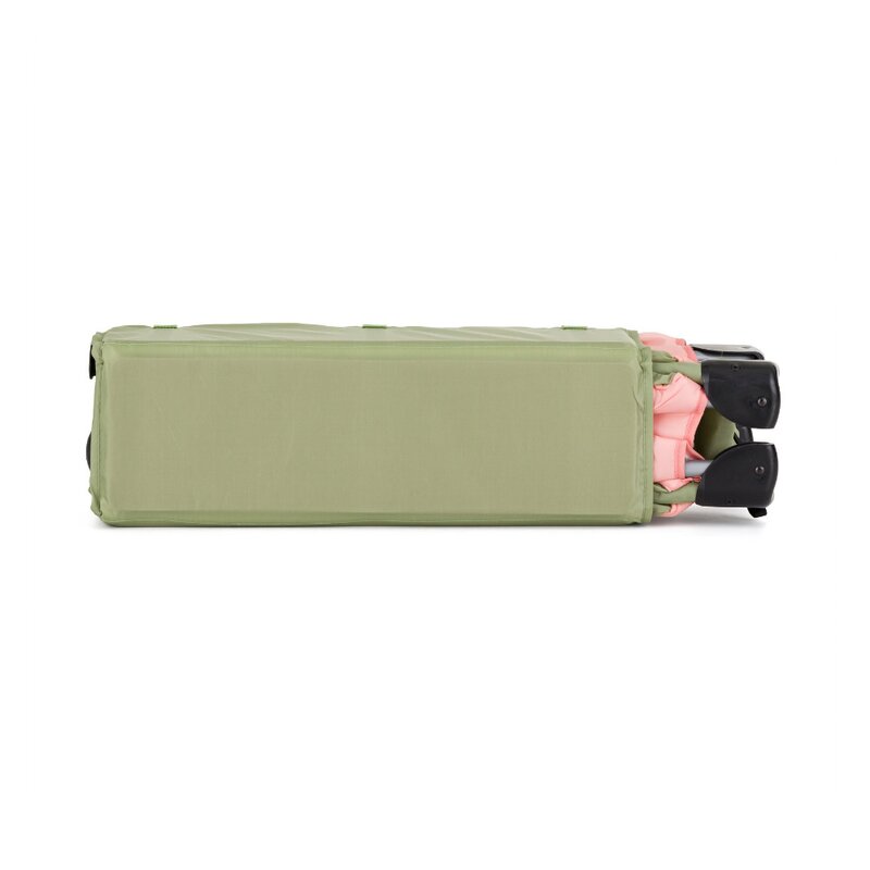 Patut pliant, Petite&Mars, Koot, 120 x 60 cm, Cu roti, Functie de tarc, Pliere compacta, Include geanta de transport, Intrare laterala cu fermoar, Pereti din plasa, Pana la 15 kg, 0-30 luni, Boho