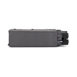 Patut pliant, Petite&Mars, Koot, 120 x 60 cm, Cu roti, Functie de tarc, Pliere compacta, Include geanta de transport, Intrare laterala cu fermoar, Pereti din plasa, Pana la 15 kg, 0-30 luni, Gri Charcoal