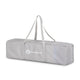 Patut pliant, Petite&Mars, Koot, 120 x 60 cm, Cu roti, Functie de tarc, Pliere compacta, Include geanta de transport, Intrare laterala cu fermoar, Pereti din plasa, Pana la 15 kg, 0-30 luni, Gri