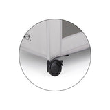 Patut pliant, Petite&Mars, Koot, 120 x 60 cm, Cu roti, Functie de tarc, Pliere compacta, Include geanta de transport, Intrare laterala cu fermoar, Pereti din plasa, Pana la 15 kg, 0-30 luni, Gri