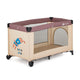 Patut pliant, Petite&Mars, Koot, 120 x 60 cm, Cu roti, Functie de tarc, Pliere compacta, Include geanta de transport, Intrare laterala cu fermoar, Pereti din plasa, Pana la 15 kg, 0-30 luni, Maro