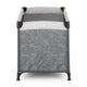 Patut pliant, Petite&Mars, Nyja, 120 x 60 cm, Cu roti, Functie de tarc, Pliere compacta, Include geanta de transport, Intrare laterala cu fermoar, Pereti din plasa, Pana la 15 kg, 0-30 luni, Gri