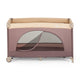 Patut pliant, Petite&Mars, Nyja, 120 x 60 cm, Cu roti, Functie de tarc, Pliere compacta, Include geanta de transport, Intrare laterala cu fermoar, Pereti din plasa, Pana la 15 kg, 0-30 luni, Mocha