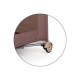 Patut pliant, Petite&Mars, Nyja, 120 x 60 cm, Cu roti, Functie de tarc, Pliere compacta, Include geanta de transport, Intrare laterala cu fermoar, Pereti din plasa, Pana la 15 kg, 0-30 luni, Mocha