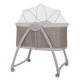 Patut si balansoar portabil Lionelo, Gaya 2 in 1, cu functie de leganat si muzica, 3 viteze de leganat reglabile, saltea T25, controlat prin telecomanda sau panou, pana la 9 kg, 0 luni+, 93 x 68 x 81 cm, bej latte