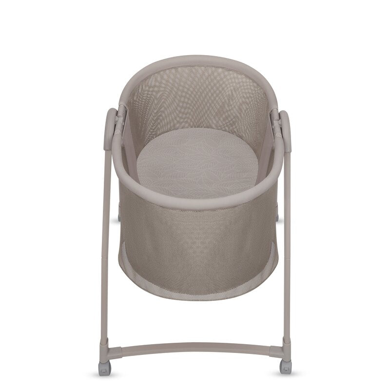 Patut si balansoar portabil Lionelo, Gaya 2 in 1, cu functie de leganat si muzica, 3 viteze de leganat reglabile, saltea T25, controlat prin telecomanda sau panou, pana la 9 kg, 0 luni+, 93 x 68 x 81 cm, bej latte