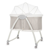 Patut si balansoar portabil Lionelo, Gaya 2 in 1, cu functie de leganat si muzica, 3 viteze de leganat reglabile, saltea T25, controlat prin telecomanda sau panou, pana la 9 kg, 0 luni+, 93 x 68 x 81 cm, bej sand