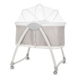 Patut si balansoar portabil Lionelo, Gaya 2 in 1, cu functie de leganat si muzica, 3 viteze de leganat reglabile, saltea T25, controlat prin telecomanda sau panou, pana la 9 kg, 0 luni+, 93 x 68 x 81 cm, bej sand