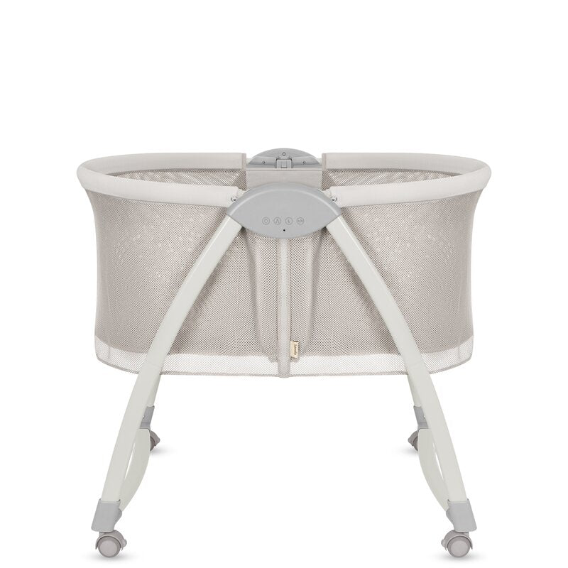 Patut si balansoar portabil Lionelo, Gaya 2 in 1, cu functie de leganat si muzica, 3 viteze de leganat reglabile, saltea T25, controlat prin telecomanda sau panou, pana la 9 kg, 0 luni+, 93 x 68 x 81 cm, bej sand
