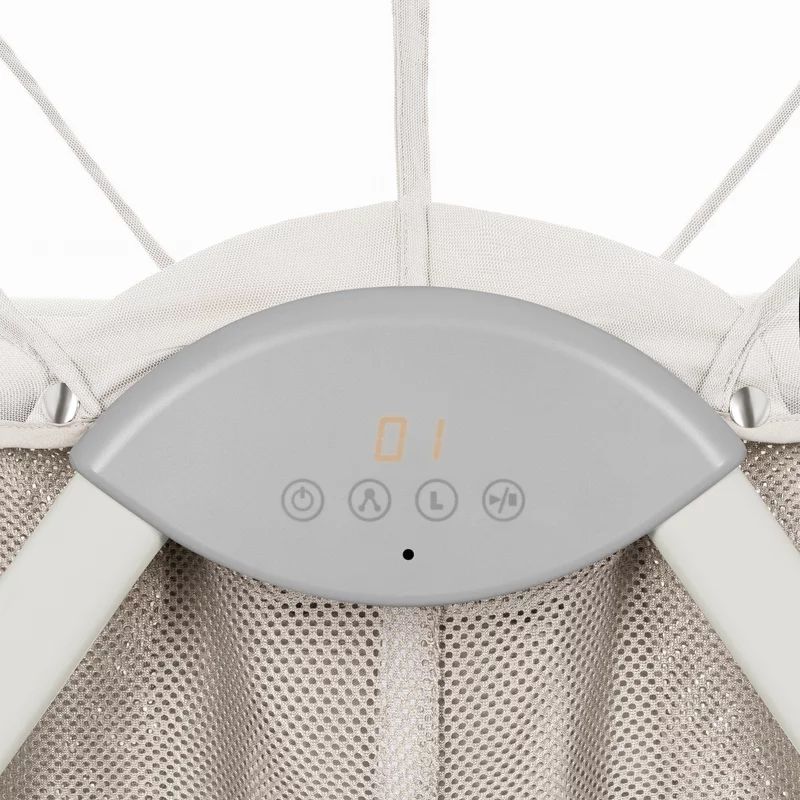 Patut si balansoar portabil Lionelo, Gaya 2 in 1, cu functie de leganat si muzica, 3 viteze de leganat reglabile, saltea T25, controlat prin telecomanda sau panou, pana la 9 kg, 0 luni+, 93 x 68 x 81 cm, bej sand