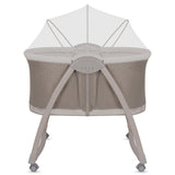 Patut si balansoar portabil Lionelo, Gaya 2 in 1, cu functie de leganat si muzica, 3 viteze de leganat reglabile, saltea T25, controlat prin telecomanda sau panou, pana la 9 kg, 0 luni+, 93 x 68 x 81 cm, bej latte