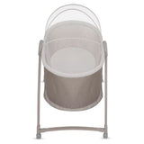 Patut si balansoar portabil Lionelo, Gaya 2 in 1, cu functie de leganat si muzica, 3 viteze de leganat reglabile, saltea T25, controlat prin telecomanda sau panou, pana la 9 kg, 0 luni+, 93 x 68 x 81 cm, bej latte