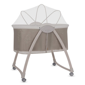 Patut si balansoar portabil Lionelo, Gaya 2 in 1, cu functie de leganat si muzica, 3 viteze de leganat reglabile, saltea T25, controlat prin telecomanda sau panou, pana la 9 kg, 0 luni+, 93 x 68 x 81 cm, bej latte
