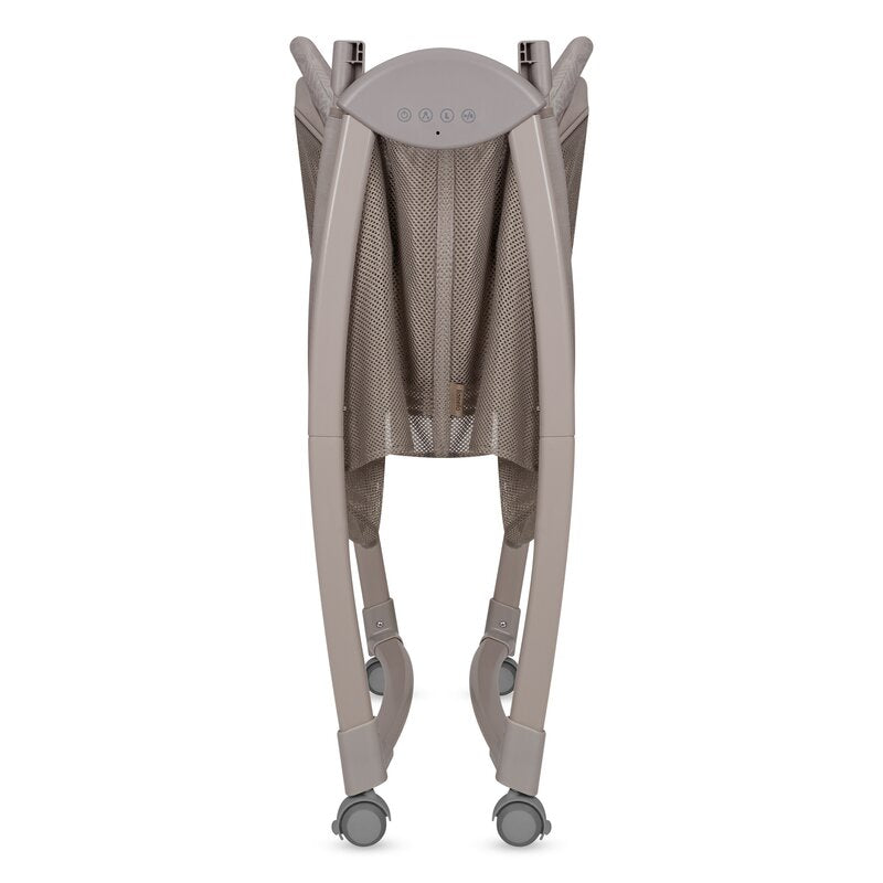 Patut si balansoar portabil Lionelo, Gaya 2 in 1, cu functie de leganat si muzica, 3 viteze de leganat reglabile, saltea T25, controlat prin telecomanda sau panou, pana la 9 kg, 0 luni+, 93 x 68 x 81 cm, bej latte