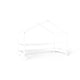 Patut tip casuta din lemn junior, 160x80 cm, Din lemn certificat FSC, Transformabil in casuta de joaca, Cu bariera de protectie, In stil scandinav, Alb, YappyKids, YappyHytte Bed