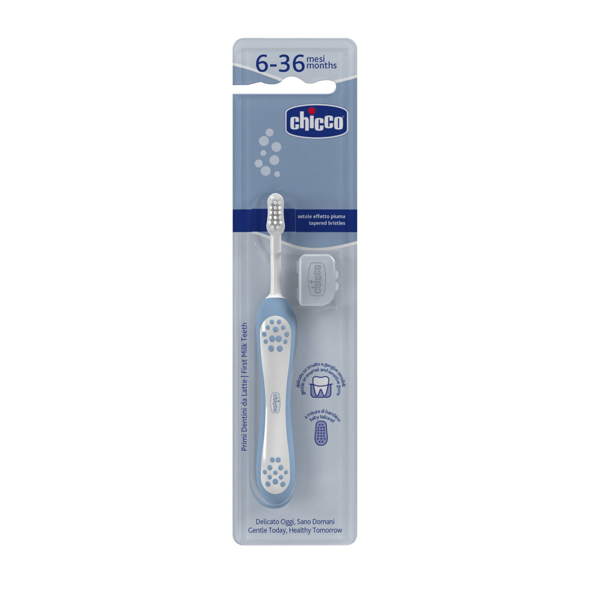 Periuta de dinti Chicco, Indigo, 6-36luni+ - gogobaby.ro