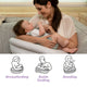 Perna alaptare Chicco Boppy Deluxe, Wild Flowers, 0luni+