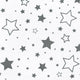 Perna alaptare, New Baby, Cu husa detasabila, In forma de C, Bumbac, Diametru 16 cm, Lungime in jurul circumferintei 285 cm, Stars White/Grey