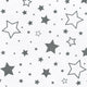 Perna alaptare, New Baby, Cu husa detasabila, In forma de C, Bumbac, Diametru 16 cm, Lungime in jurul circumferintei 285 cm, Stars White/Grey