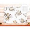 Perna clasica de dormit, MimiNu, Cu volanas, Cu husa detasabila cu fermoar, Din bumbac certificat Oeko Tex Standard 100, Pentru patut, carucior, balansoar, 30x40 cm, Savanna