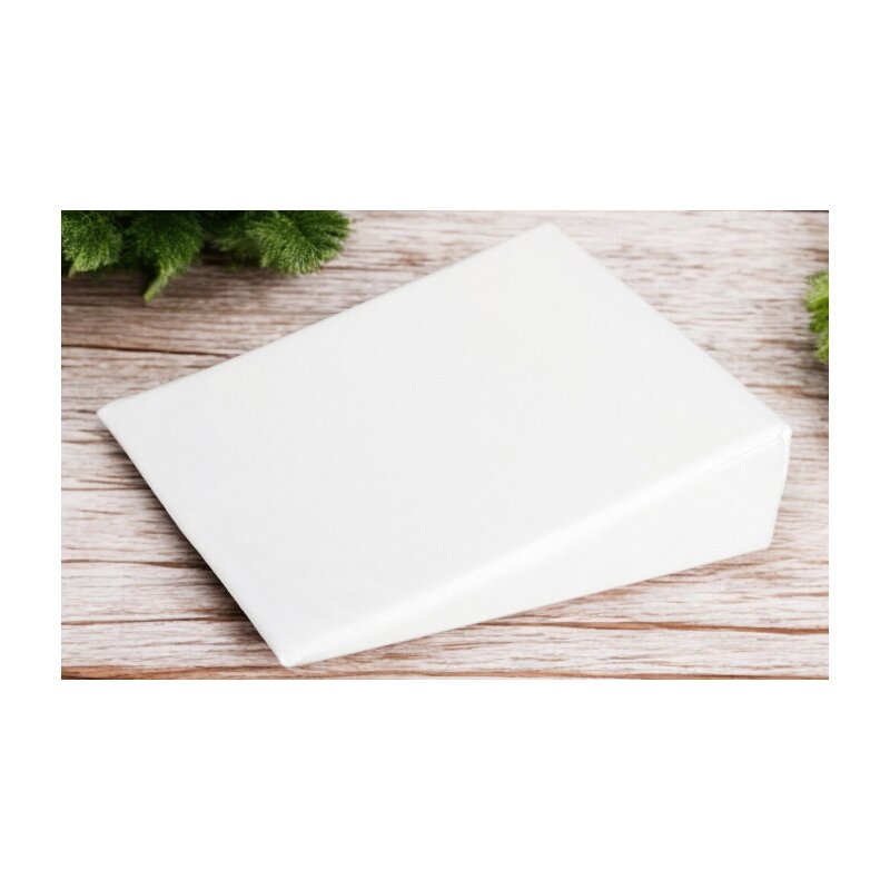 Perna inclinata, Bubaba, Antireflux, Cu husa din bumbac, 30 x 37 x 1,5-10 cm, Alba - gogobaby.ro
