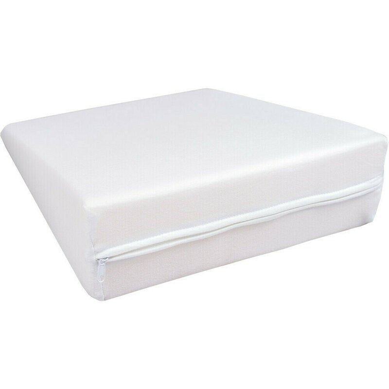 Perna inclinata, Bubaba, Antireflux, Cu husa din bumbac, 60 x 37 x 1,5-10 cm, Alba - gogobaby.ro