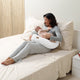 Perna pentru alaptare, Jane, Ergonomica, Cu husa detasabila si lavabila si pernuta suplimentara, Umpluta cu bilute din poliester, Botanic