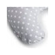 Perna pentru alaptat, Bocioland, Gray Pea, Cu husa detasabila, Din bumbac, 50x18 cm, Gri