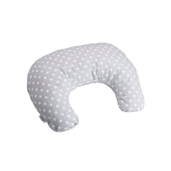 Perna pentru alaptat, Bocioland, Gray Pea, Cu husa detasabila, Din bumbac, 50x18 cm, Gri