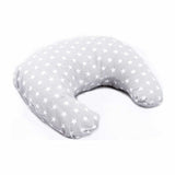 Perna pentru alaptat, Bocioland, Gray Stars, Cu husa detasabila, Din bumbac, 50x18 cm,