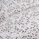 Perna pentru alaptat, Ceba Baby, Husa detasabila din bumbac, Cu puf siliconizat, 150x60x37 cm, Oeko-Tex Standard 100, Basic Tiny Leaves