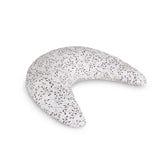 Perna pentru alaptat, Ceba Baby, Husa detasabila din bumbac, Cu puf siliconizat, 150x60x37 cm, Oeko-Tex Standard 100, Basic Tiny Leaves