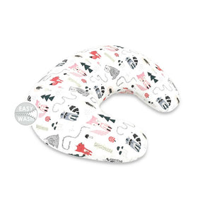 Perna pentru alaptat, MimiNu, Din bumbac certificat Oeko Tex Standard 100, Cu husa detasabila, Cu fermoar securizat, Circumferinta 155 cm, Fox - gogobaby.ro