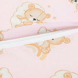 Pernuta inaltator, New Baby, Din spuma poliuretanica, Cu husa detasabila, Din bumbac, Grosime 8 cm, Bear Pink