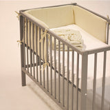 Aparatoare patut, Petite&Mars, Tilly, 120x60 cm, Cu panglici, Din bumbac, Lungime 180 cm, Inaltime 36 cm, 0 luni+, Roz